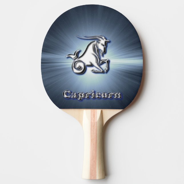 Chrome Capricorn Ping Pong Paddle (Front)
