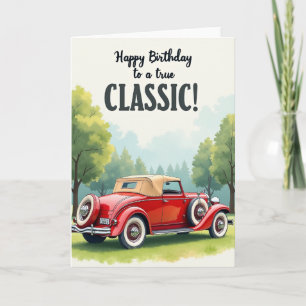 Chrome Car Birthday Card