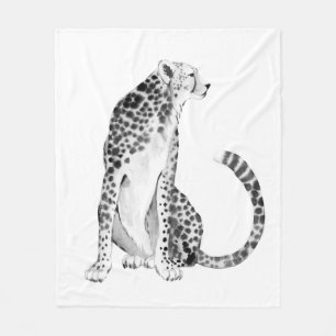 Chrome Cheetah Fleece Blanket