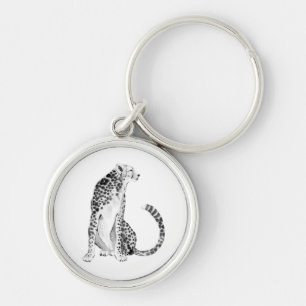 Chrome Cheetah Key Ring