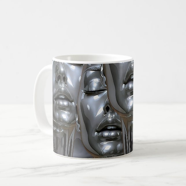 Chrome Face Cascade Coffee Mug (Front Left)