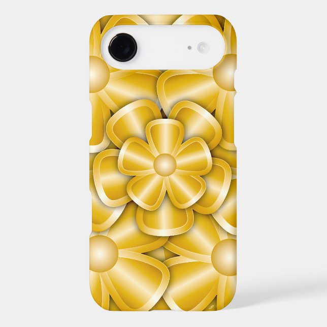Chrome Flowers - Gold Case-Mate iPhone Case (Back)
