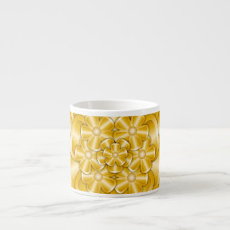 Chrome Flowers - Gold Espresso Cup
