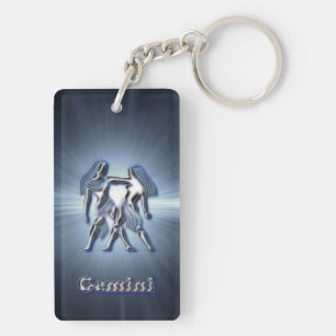Chrome Gemini Key Ring