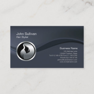 Chrome Hair Style Icon Hair Stylist Business Card