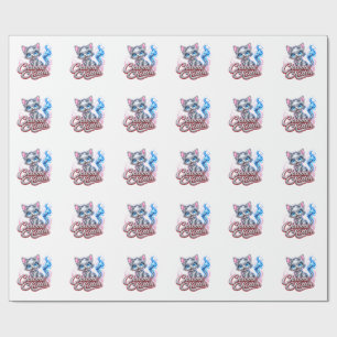 CHROME KITTEN Gloss Wrapping Paper