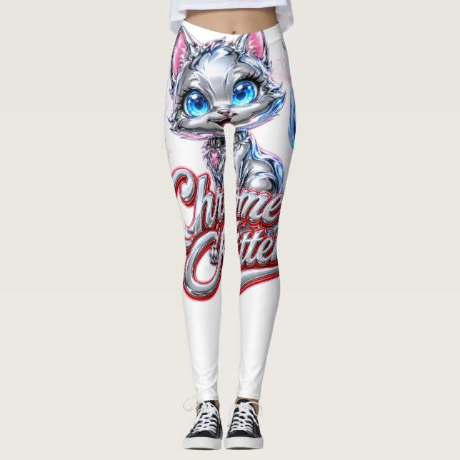 CHROME KITTEN "Meow vibes" leggings (Front)