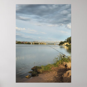 Chrome Kitten Murray River Scene Portrait Poster