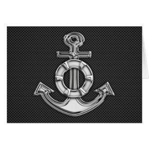 Chrome Lifesaver Anchor on Carbon Fibre