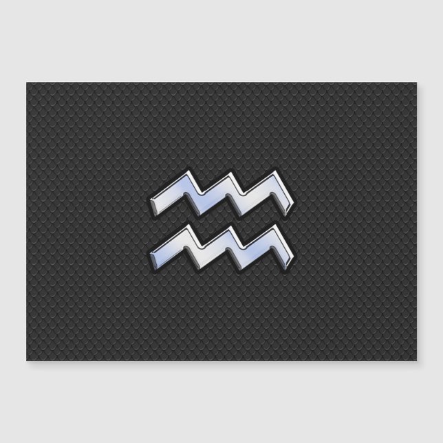 Chrome like Aquarius Zodiac in Snake Skin (Front)