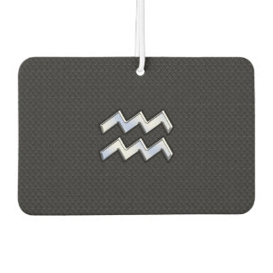 Chrome like Aquarius Zodiac in Snake Skin Car Air Freshener