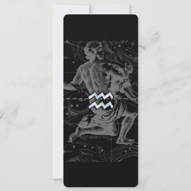 Chrome like Aquarius Zodiac Sign on Hevelius (Front)