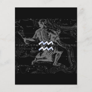 Chrome like Aquarius Zodiac Sign on Hevelius Flyer