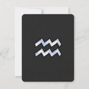 Chrome like Aquarius Zodiac Symbol on snake