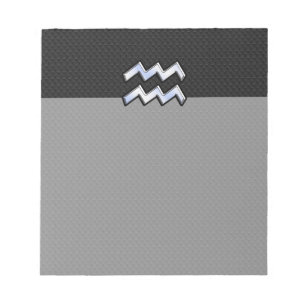 Chrome like Aquarius Zodiac Symbol on snake Notepad