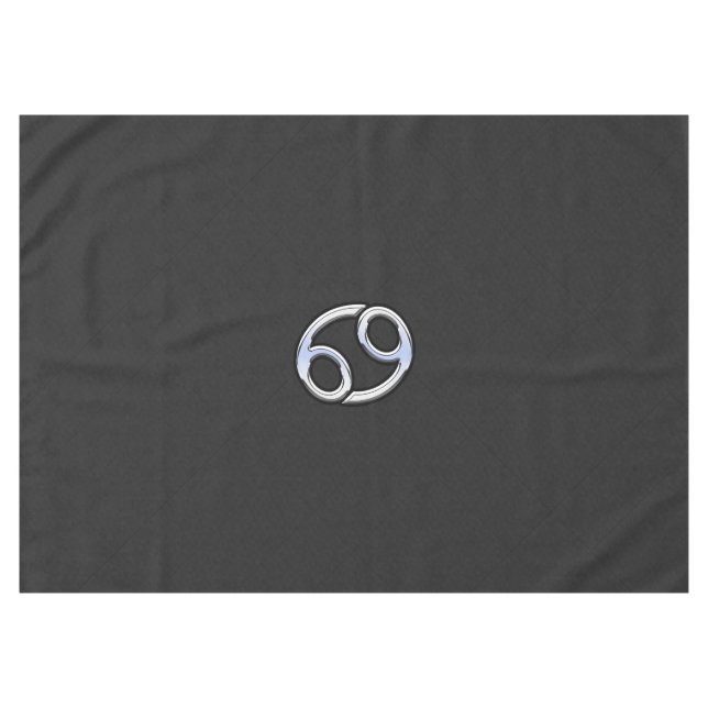 Chrome Like Cancer Zodiac Sign on Snake Decor Tablecloth (Front (Horizontal))