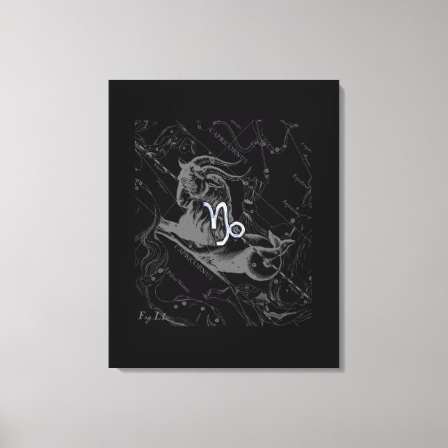 Chrome like Capricorn Zodiac Sign on Hevelius (Front)