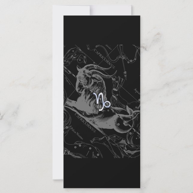 Chrome like Capricorn Zodiac Sign on Hevelius (Front)