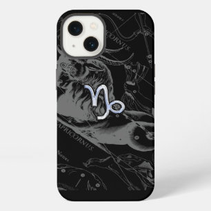 Chrome like Capricorn Zodiac Sign on Hevelius 1690 iPhone 13 Case