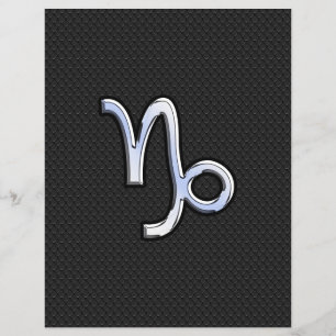 Chrome like Capricorn Zodiac Sign on Snake style Flyer