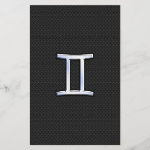 Chrome Like Gemini Zodiac Sign Flyer