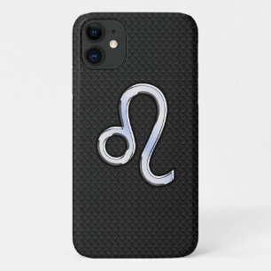 Chrome Like Leo Sign on snake skin iPhone 11 Case