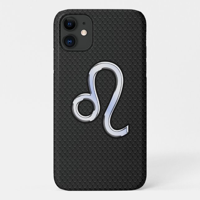 Chrome Like Leo Sign on snake skin Case-Mate iPhone Case (Back)