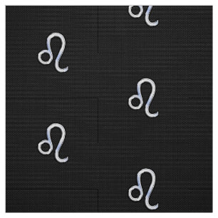 Chrome Like Leo Sign on snake skin Fabric
