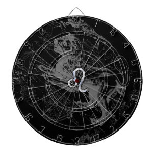 Chrome Like Leo Zodiac Constellation Map Hevelius Dartboard