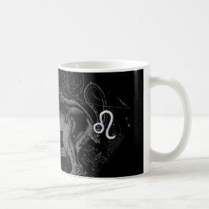 Chrome like Leo Zodiac Sign on Hevelius 1690 Coffee Mug