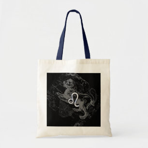 Chrome like Leo Zodiac Sign on Hevelius 1690 Tote Bag
