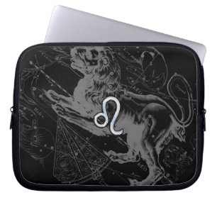 Chrome like Leo Zodiac Sign on Hevelius Laptop Sleeve