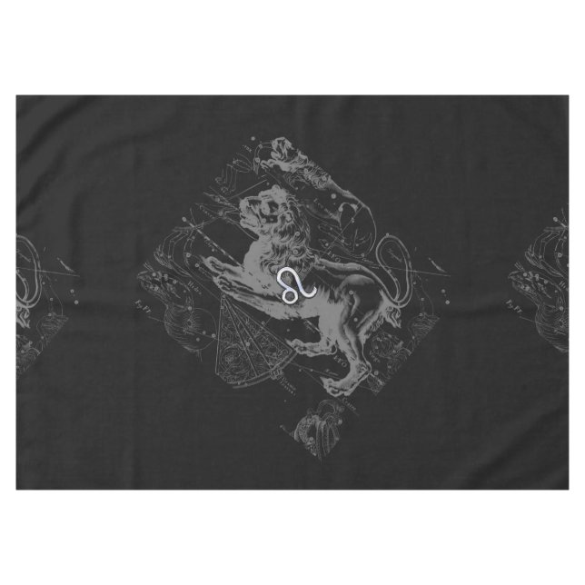 Chrome like Leo Zodiac Sign on Hevelius Tablecloth (Front (Horizontal))