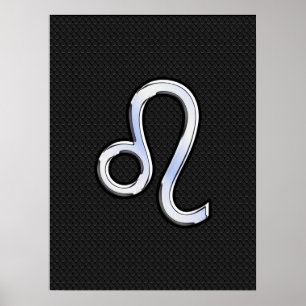 Chrome Like Leo Zodiac Sign on snake skin