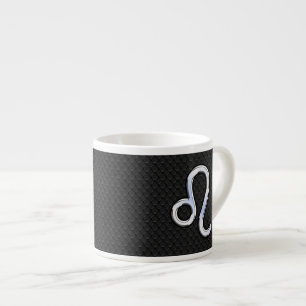 Chrome Like Leo Zodiac Sign on snake skin Espresso Cup
