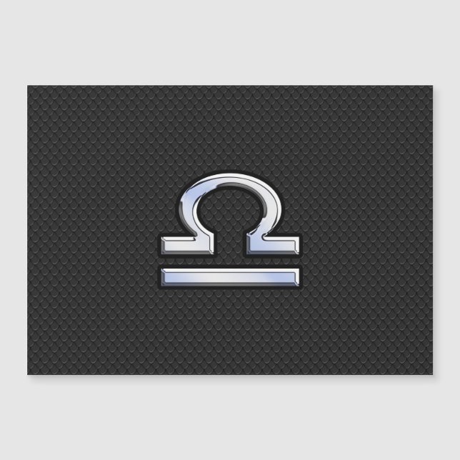 Chrome Like Libra Zodiac Symbol Snake Skin Decor (Front)