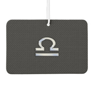 Chrome Like Libra Zodiac Symbol Snake Skin Decor Car Air Freshener