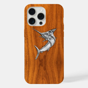 Chrome Like Marlin on Teak Decor iPhone 15 Pro Max Case