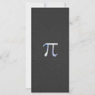 Chrome Like Pi Symbol on Carbon Fibre Print
