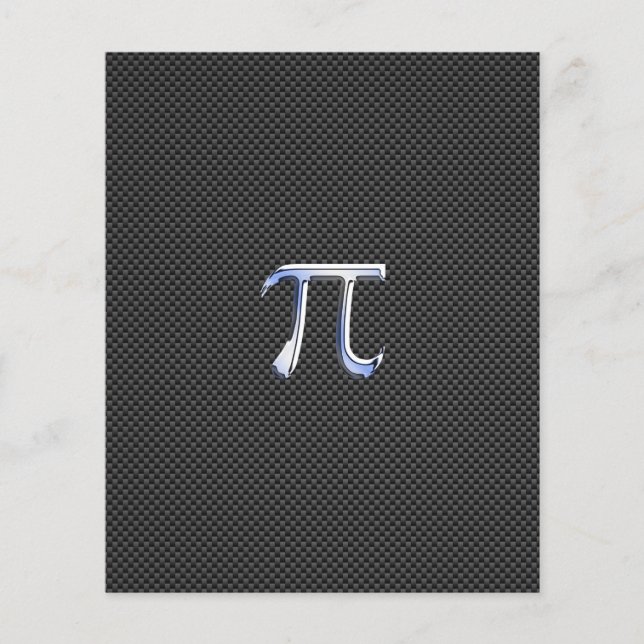 Chrome Like Pi Symbol on Carbon Fibre Print Flyer (Front)