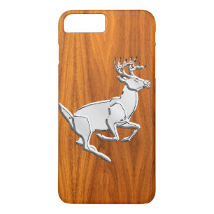 Chrome Like Running Deer on Fine Teak Print iPhone 8 Plus/7 Plus Case