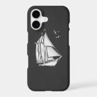 Chrome Like Sail boat on Carbon Fibre
