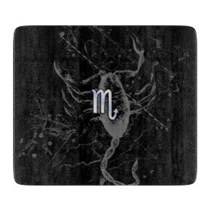 Chrome like Scorpio Zodiac Sign on Hevelius 1690 Cutting Board