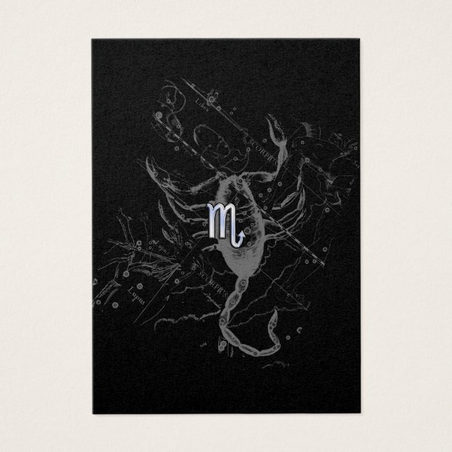 Chrome like Scorpio Zodiac Sign on Hevelius Decor (Front)