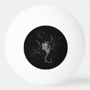 Chrome like Scorpio Zodiac Sign on Hevelius Ping Pong Ball