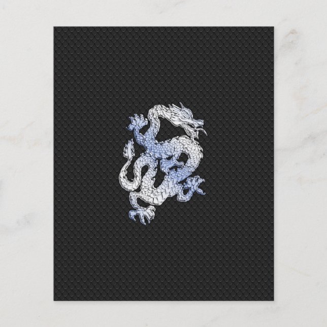 Chrome like silver Dragon Black Snake Skin style Flyer (Front)