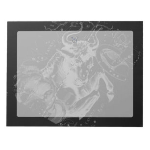 Chrome like Taurus Sign on Hevelius Notepad