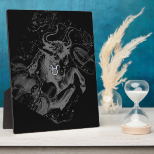 Chrome like Taurus Zodiac Sign on Hevelius Plaque
