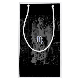 Chrome like Virgo Zodiac Sign on Hevelius Small Gift Bag