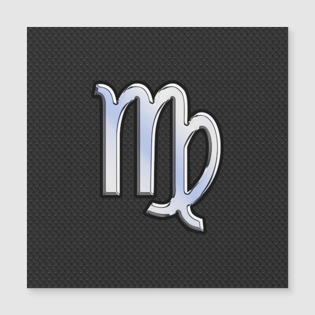 Chrome Like Virgo Zodiac Sign on snake skin (Front)